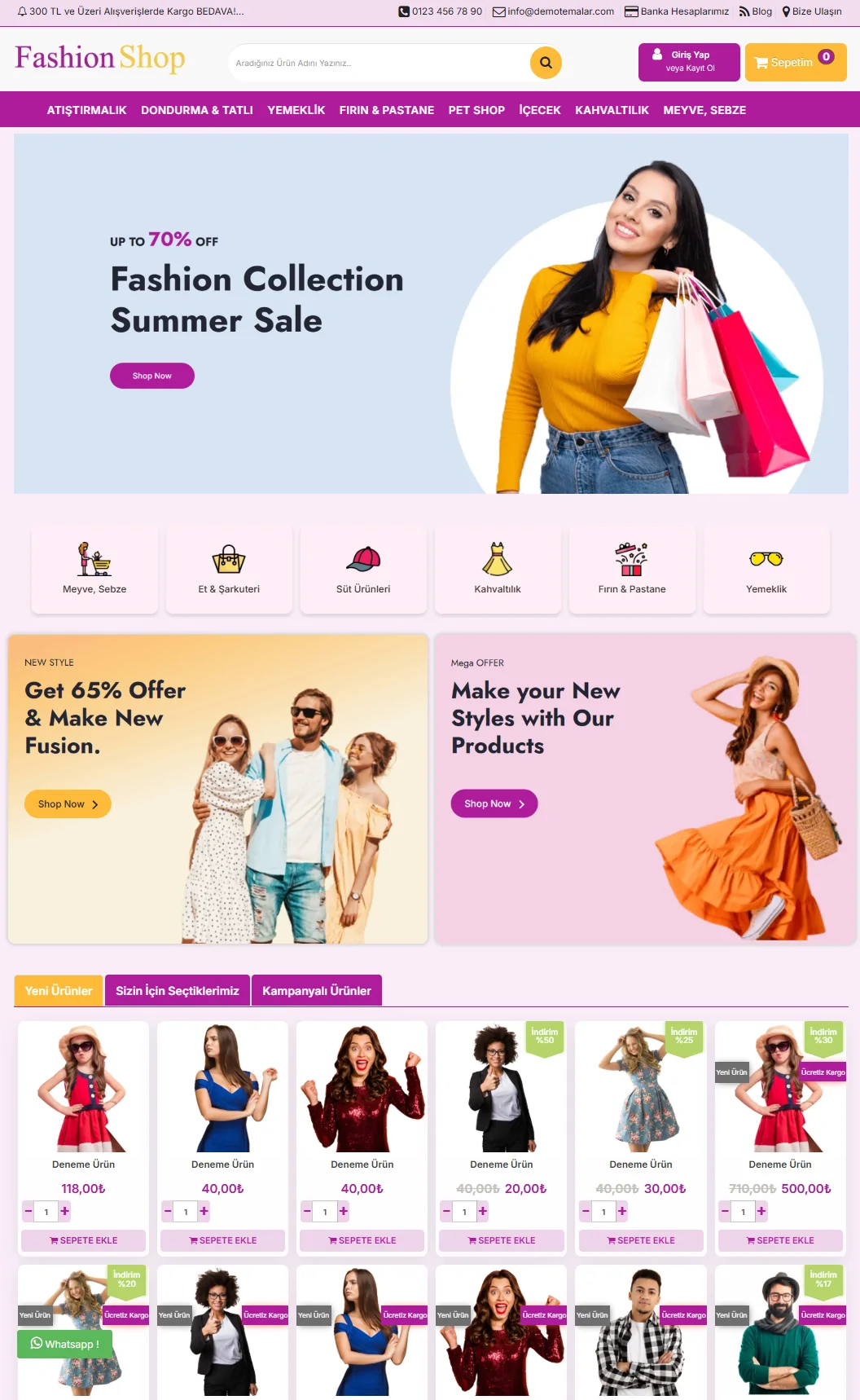 Opencart 3.x Fashion Shop Full Paket